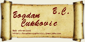 Bogdan Čupković vizit kartica